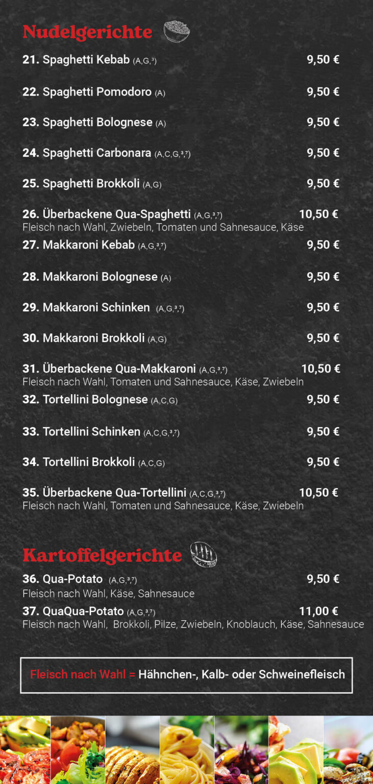 Speisekarte QuaQua2